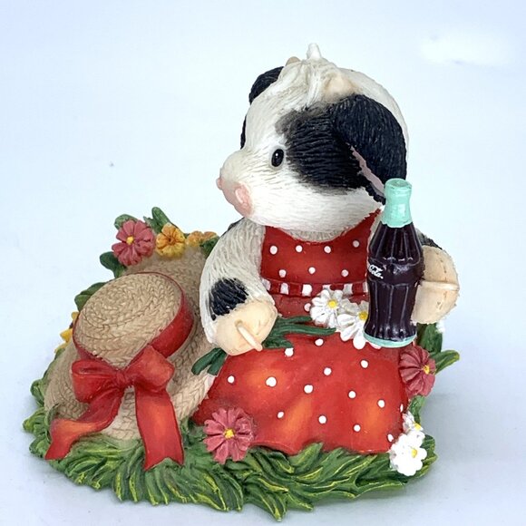 Coca Cola Other - Mary's Moo Moos Coca-Cola “I Cudn't Be Happier” Enesco Cow Figurine 826979 Vtg
